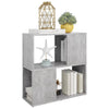 Kirjahylly betoninharmaa 60x24x63 cm lastulevy