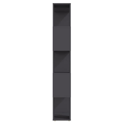 Kirjahylly/tilanjakaja harmaa 60x24x155 cm lastulevy
