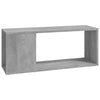 TV-taso betoninharmaa 80x24x32 cm lastulevy