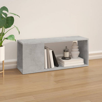 TV-taso betoninharmaa 80x24x32 cm lastulevy
