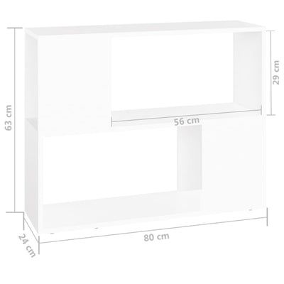 TV-taso valkoinen 80x24x63 cm tekninen puu