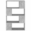 Kirjahylly/tilanjakaja betoninharmaa 80x24x124,5 cm lastulevy