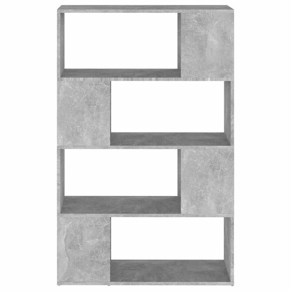 Kirjahylly/tilanjakaja betoninharmaa 80x24x124,5 cm lastulevy
