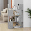 Kirjahylly/tilanjakaja betoninharmaa 80x24x124,5 cm lastulevy