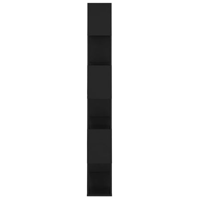 Kirjahylly/tilanjakaja musta 80x24x186 cm tekninen puu