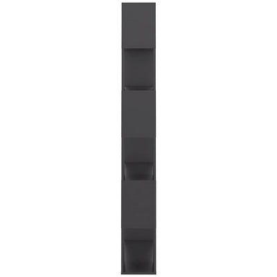 Kirjahylly/tilanjakaja harmaa 80x24x186 cm lastulevy