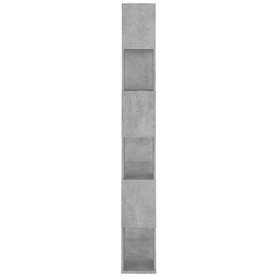 Kirjahylly/tilanjakaja betoninharmaa 80x24x186 cm tekninen puu