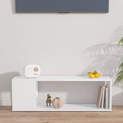 Valkoinen tv-taso Donald\ 100x24x32cm (korkeakiilto, puinen)