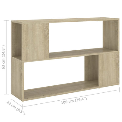 Kirjahylly Sonoma-tammi 100x24x63 cm tekninen puu
