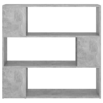 Kirjahylly/tilanjakaja betoninharmaa 100x24x94 cm