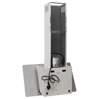 Valkoinen liesituuletin Chiruta 60cm (teräs ja karkaistu lasi)