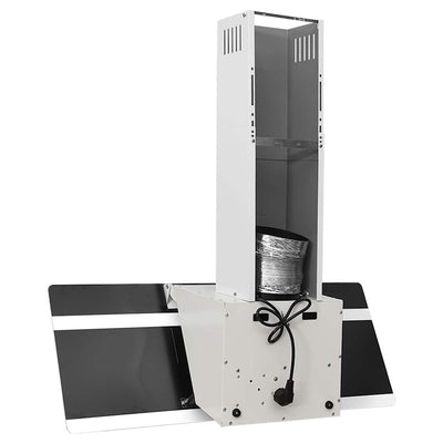 Valkoinen liesituuletin Chiruta 90cm (teräs ja karkaistu lasi)