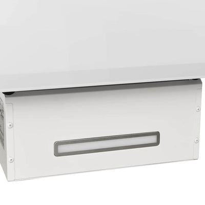 Valkoinen liesituuletin Chiruta 90cm (teräs ja karkaistu lasi)