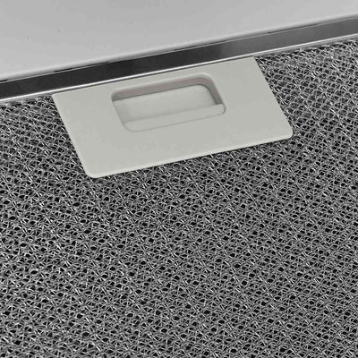 Valkoinen liesituuletin Chiruta 90cm (teräs ja karkaistu lasi)