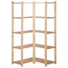 5-kerroksinen varaston kulmahylly 82,5x82,5x170 cm täysi mänty