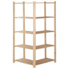 5-kerroksinen varaston kulmahylly 82,5x82,5x170 cm täysi mänty