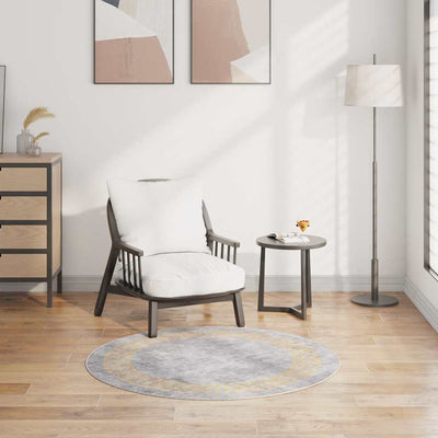 Harmaa matto pestävä Ifte φ120cm (liukumaton)