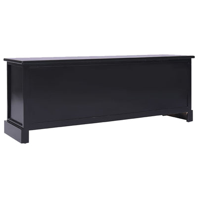 TV-taso musta 108x30x40 cm täysi keisaripuu