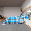 Pussilakanasetti Temhur 200x200cm harmaa ja sininen (puuvilla)