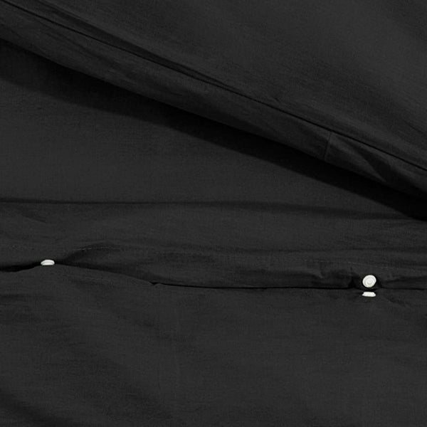 Pussilakanasetti musta 225x220 cm puuvilla