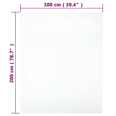 Muotoon ommellut lakanat 2 kpl valkoinen 100x200 cm puuvilla