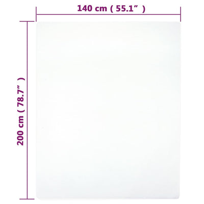 Muotoon ommellut lakanat 2 kpl valkoinen 140x200 cm puuvilla