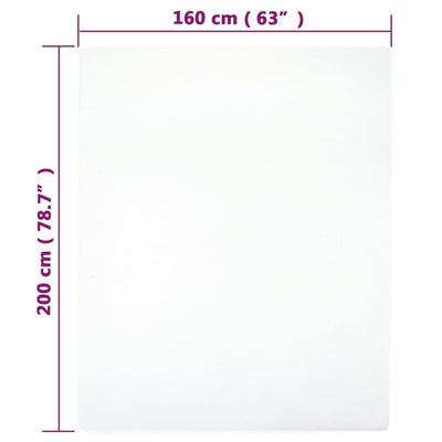 Muotoon ommellut lakanat 2 kpl valkoinen 160x200 cm puuvilla