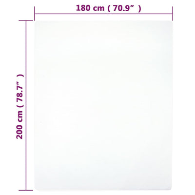 Muotoon ommellut lakanat 2 kpl valkoinen 180x200 cm puuvilla