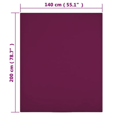 Muotoon ommellut lakanat 2 kpl viininpun. 140x200 cm puuvilla