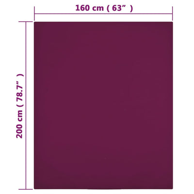 Muotoon ommellut lakanat 2 kpl viininpun. 160x200cm puuvilla