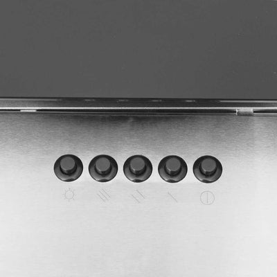 Hopea liesituuletin Strugari 90cm (ruostumaton teräs ja karkaistu lasi)