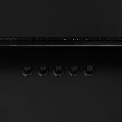 Musta liesituuletin Strugari 90cm (ruostumaton teräs ja karkaistu lasi)