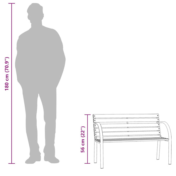 Harmaa lasten puutarhapenkki Olovia 81cm (kiinankuusi)