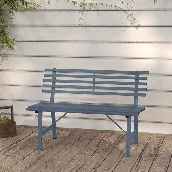 Puutarhapenkki 110 cm teräs harmaa