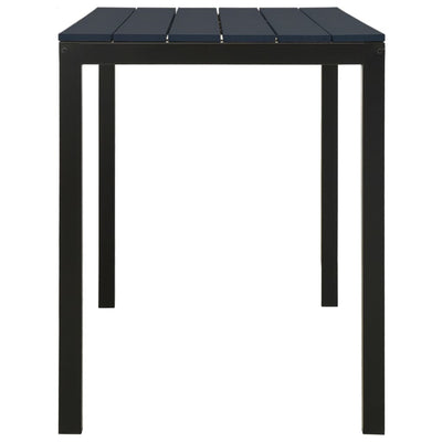 Musta 3-osainen ulkoruokailuryhmä Muhamet (teräs ja wpc)