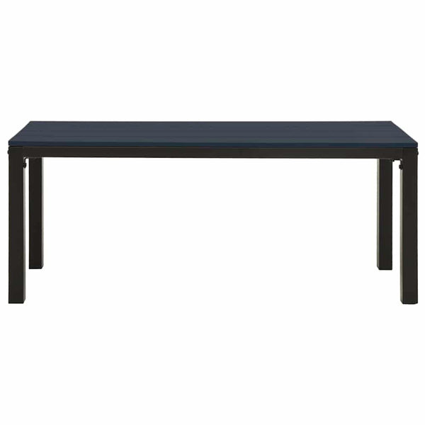 Puutarhapenkki 110 cm teräs ja WPC musta