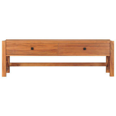 TV-taso laatikoilla 120x40x45 cm täysi tiikki