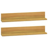 Seinähyllyt 2 kpl 60x10x10 cm täysi tiikki