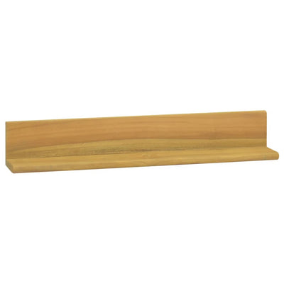 Seinähyllyt 2 kpl 60x10x10 cm täysi tiikki