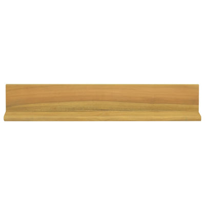 Seinähyllyt 2 kpl 60x10x10 cm täysi tiikki