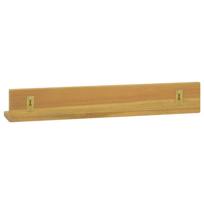 Seinähyllyt 2 kpl 60x10x10 cm täysi tiikki