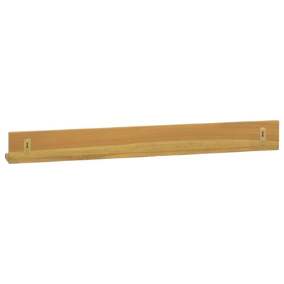 Seinähyllyt 2 kpl 90x10x10 cm täysi tiikki