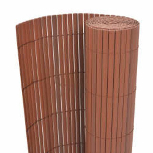 Kaksipuolinen puutarha-aita 110x400 cm ruskea