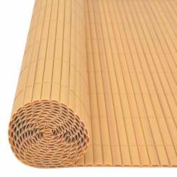 Kaksipuolinen puutarha-aita 110x500 cm keltainen