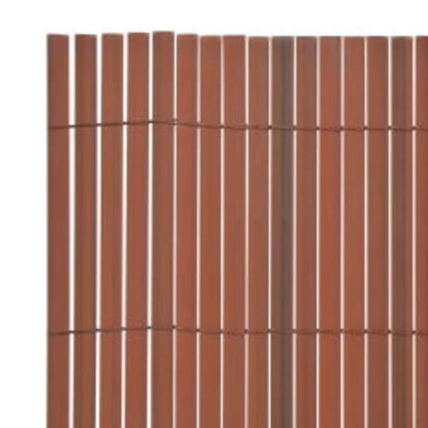 Kaksipuolinen puutarha-aita 110x500 cm ruskea