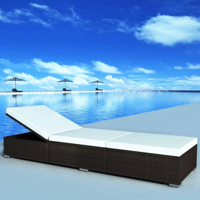 Kermanvalkea aurinkotuoli Vieland (pehmusteella polyrottinki ruskea)