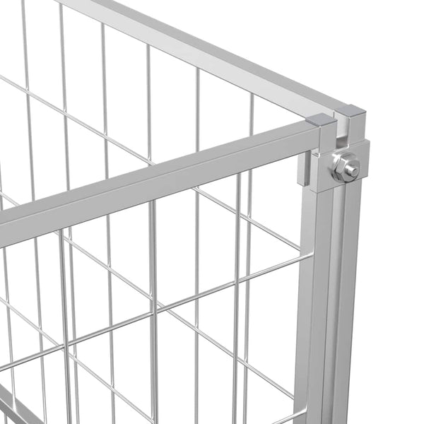 Koiranhäkki hopea 10 m² teräs