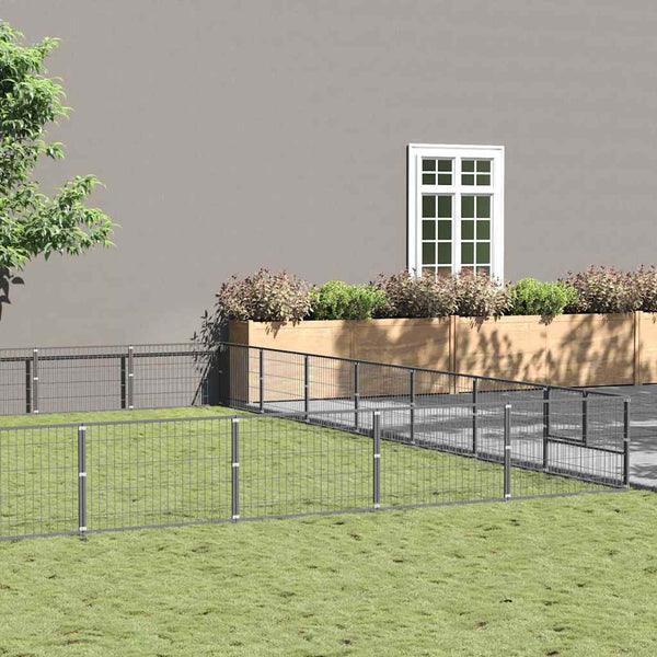 Koiranhäkki hopea 63 m² teräs