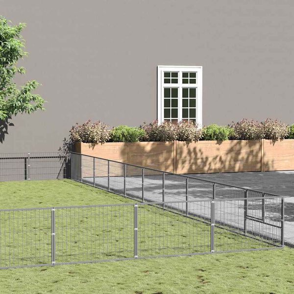 Koiranhäkki hopea 100 m² teräs