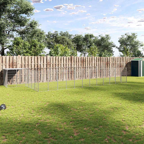 Koiranhäkki hopea 22,99 m² teräs